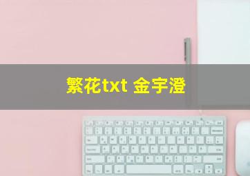 繁花txt 金宇澄